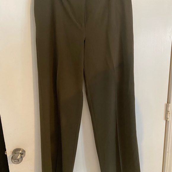 Spiegel olive green pants suit size 14 ruffles - Picture 5 of 9
